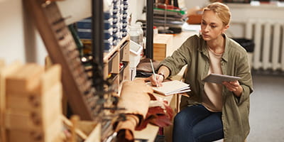 Lady working